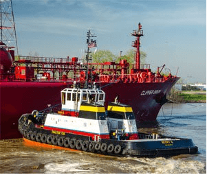 Cenac barge pushing ship